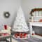 8ft. Pre-Lit White Artificial Christmas Tree, Clear LED Lights